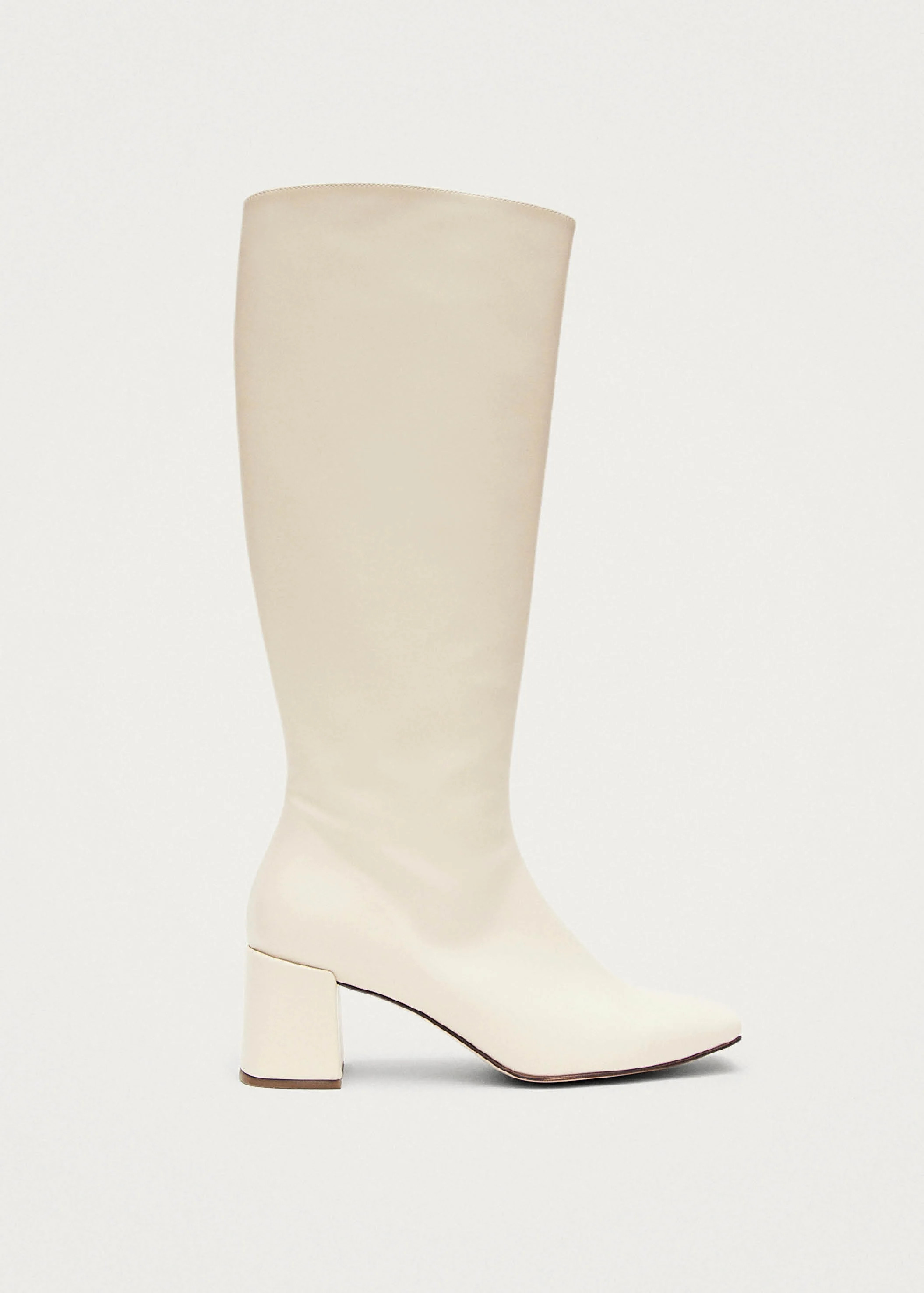 Chalk Warm White Vegan Leather Boots | ALOHAS | Alohas US