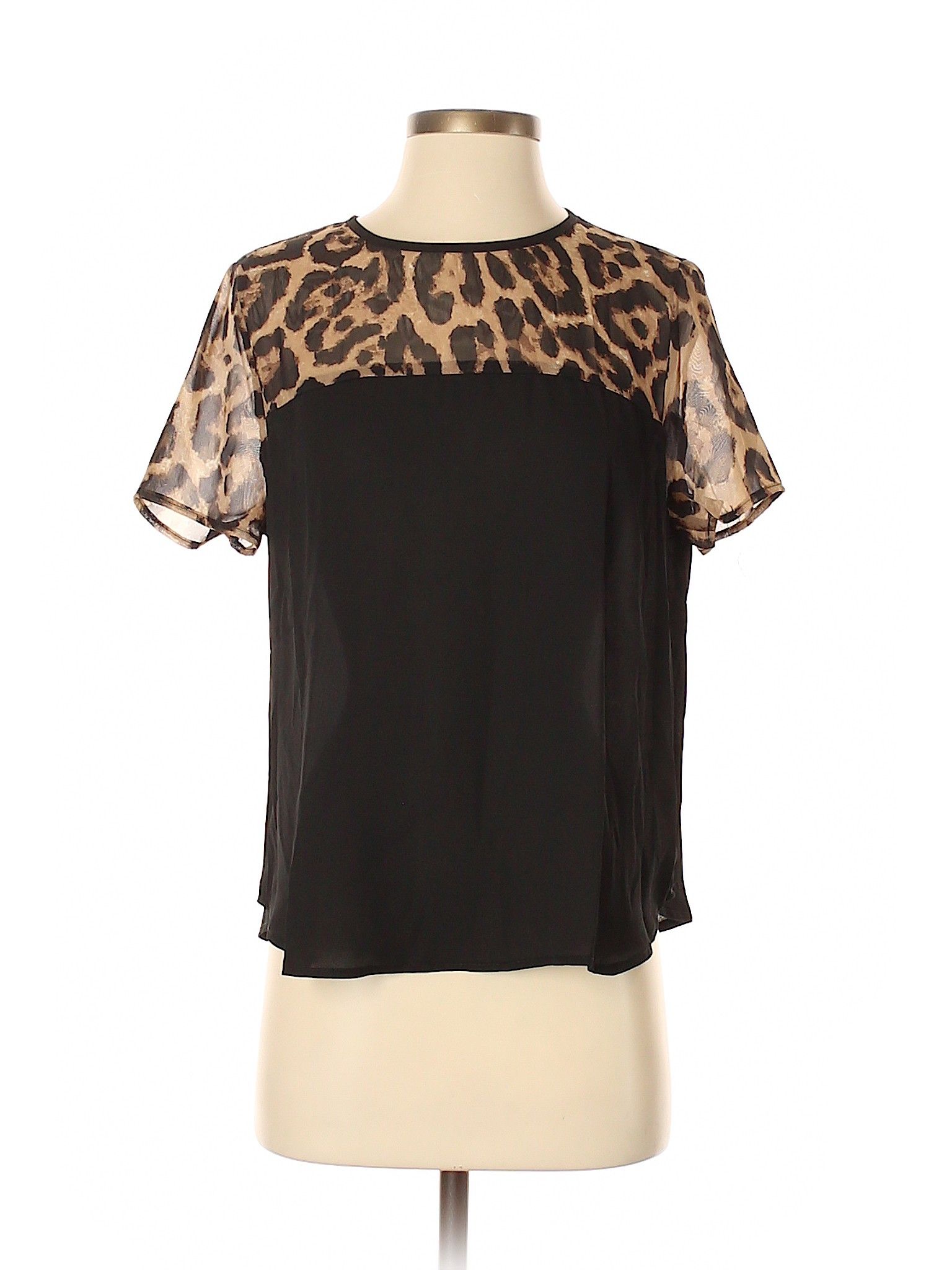 Shein Short Sleeve Blouse Size 4: Black Women's Tops - 52141189 | thredUP