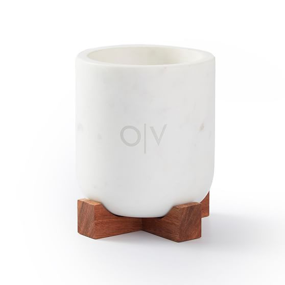 Wood and Marble Candle Holder | Mark and Graham