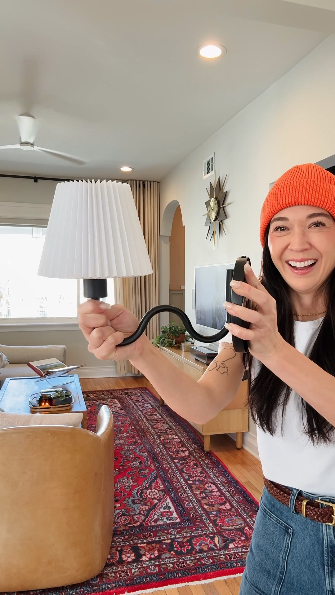 We got this squiggle arm lamp for our guest bedroom makeoverr

#LTKHome