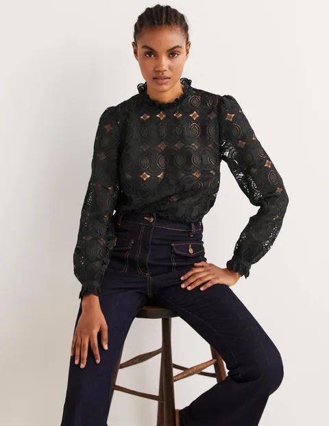 High Neck Lace Top | Boden (US)