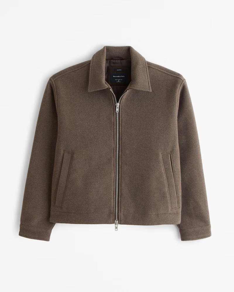 Men's Cropped Dressy Zip Jacket | Men's Coats & Jackets | Abercrombie.com | Abercrombie & Fitch (US)