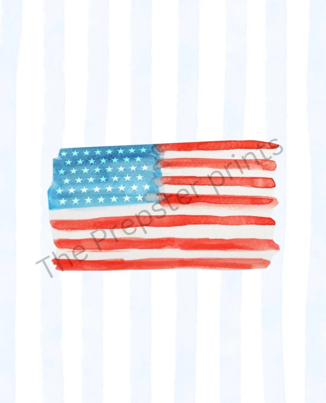 Watercolor American Flag Digital Download - Etsy | Etsy (US)