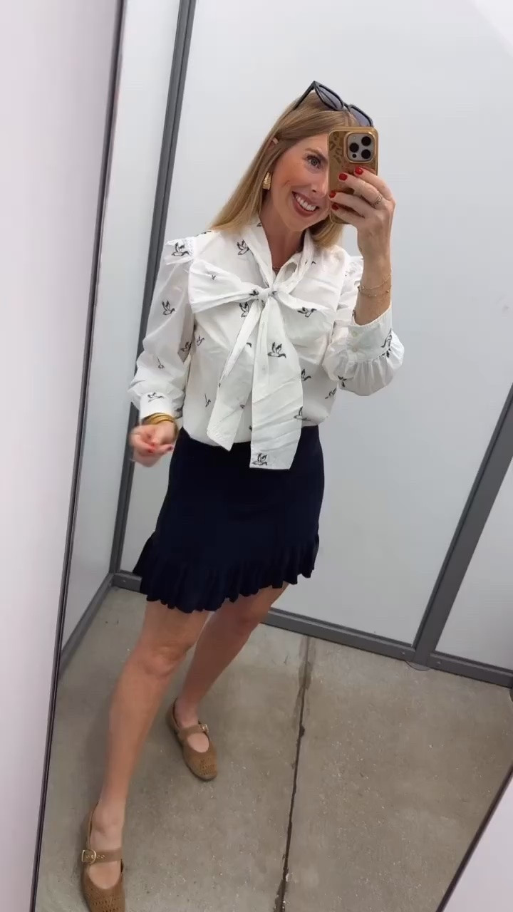 Embroidered duck tie top with mini skirt from Walmart

#LTKootd