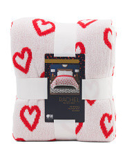 Pop Heart Feather Knit Blanket | Marshalls