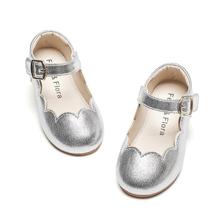 Felix & Flora Toddler Flower Girl Dress Shoes - Baby Girl Ballet Mary Jane Flats for Party School... | Amazon (US)