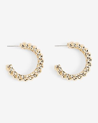 Medium Twist Hoop Earrings | Express