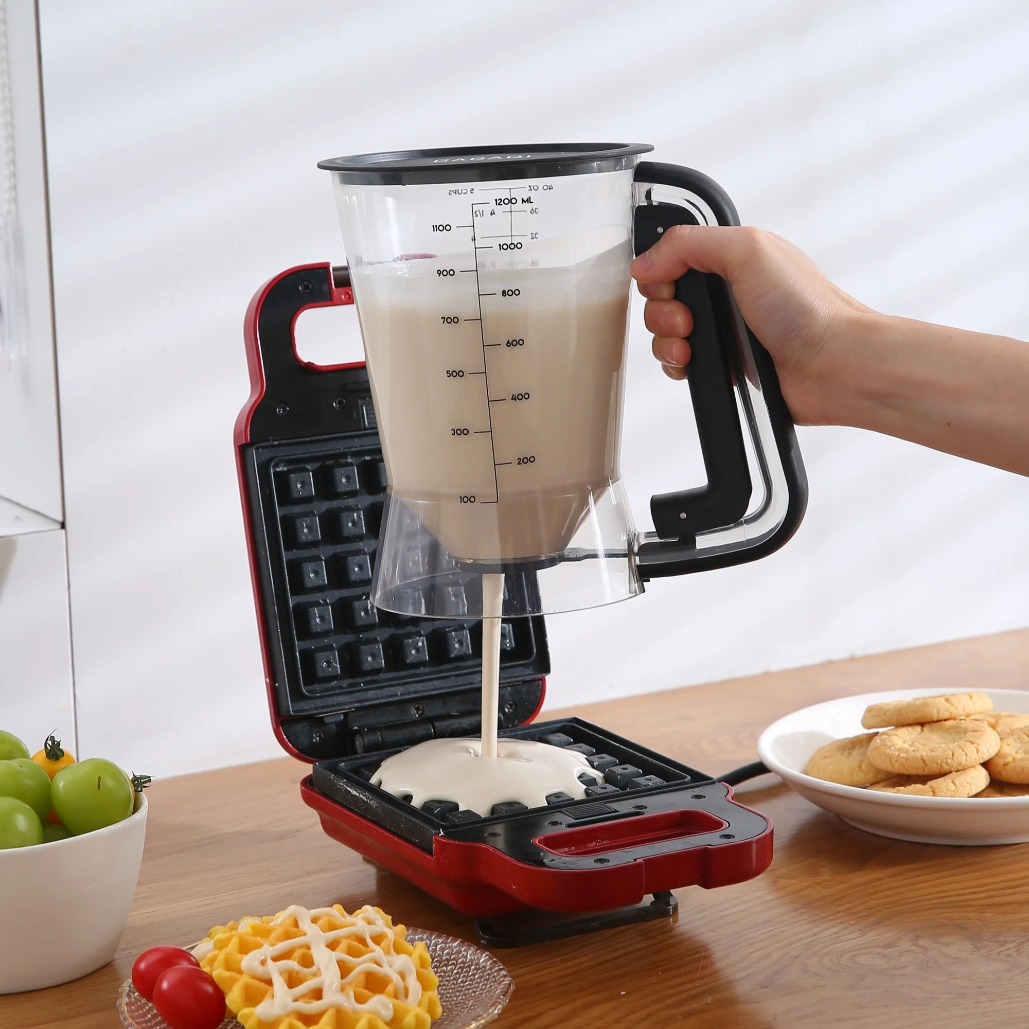 Pancake Batter Dispenser 5 Cup with Sturdy Handle,Batter Separator for Pancakes, Cupcake, Waffle,... | Walmart (US)