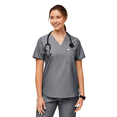 FIGS Catarina One-Pocket Scrub Top for Women - Graphite, XL | Amazon (US)
