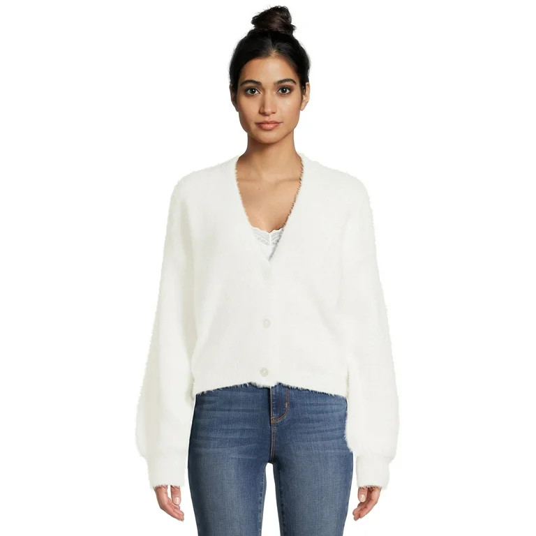 No Boundaries Juniors Minky Cardigan with Long Sleeves, Sizes XS-3XL | Walmart (US)