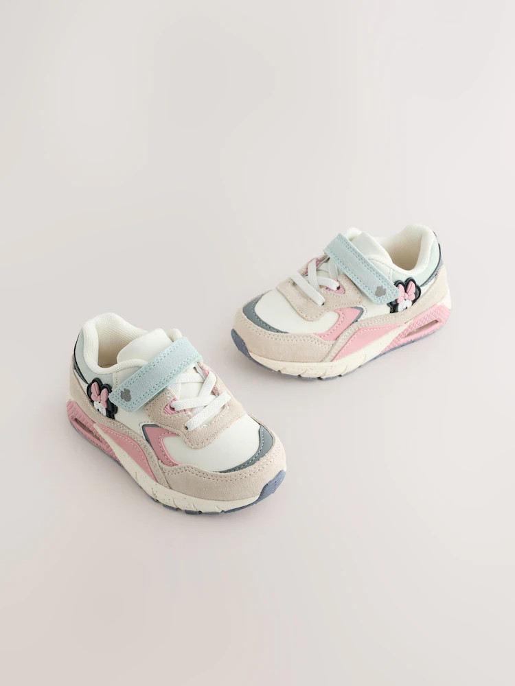 Pink Minnie Mouse Elastic Lace Chunky Trainers | Next US