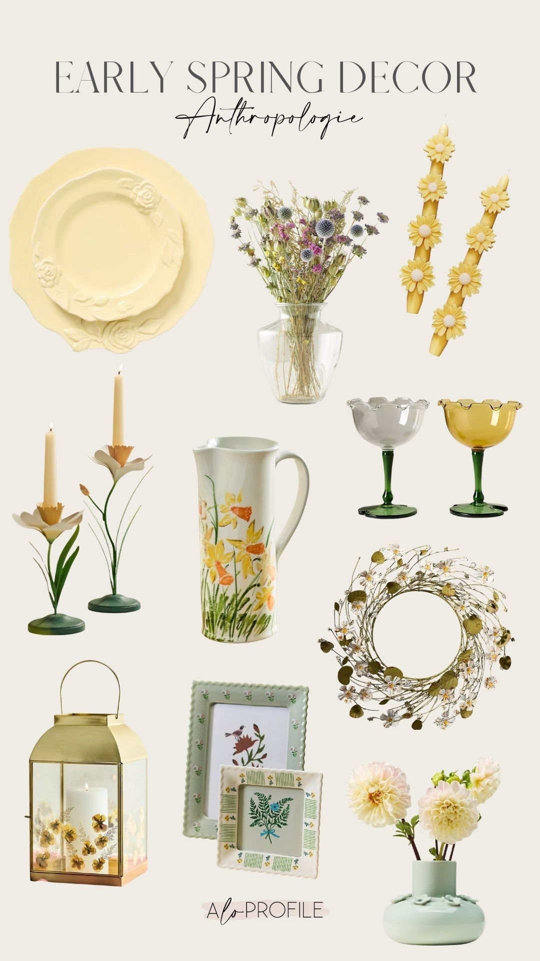 New Spring Decor via Anthro // spring decor, home decor, spring home decor, floral decor, spring decor anthro, anthro home decor, seasonal decor, spring seasonal decor