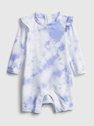 Baby Recycled Tie-Dye Swim Rash Guard One-Piece | Gap (US)