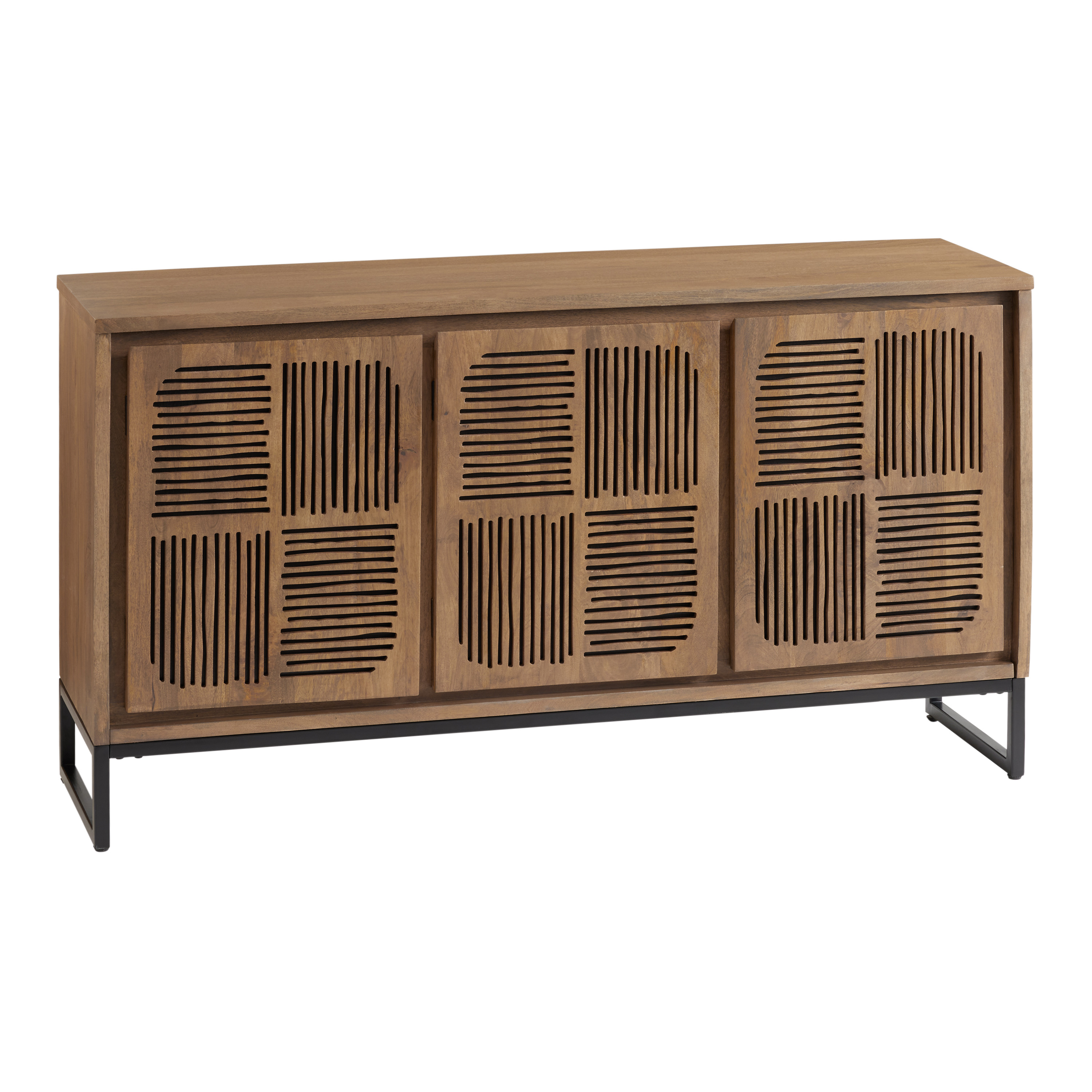 Anton Natural Carved Wood Storage Cabinet | World Market