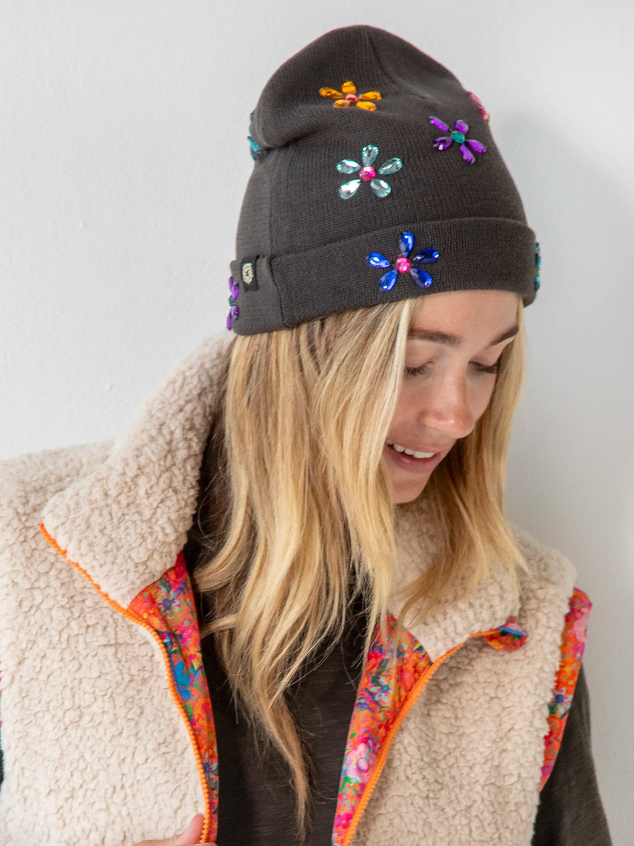Jeweled Beanie - Charcoal | Natural Life
