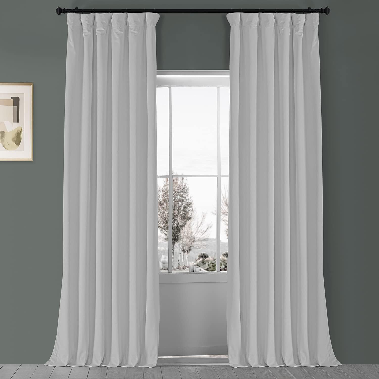 Half Price Drapes VPCH-110602-84 Signature Blackout Velvet Curtain (1 Panel), 50 in x 84 in, Porc... | Amazon (US)
