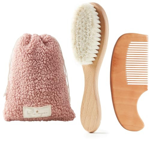 MYZI Baby Hair Brush Set – Soft Baby Brush Set for Newborns, Baby Comb and Brush Set Girl and Boy, Toddler Hair Brush and Toddler Comb - Baby Gift Set | Amazon (US)