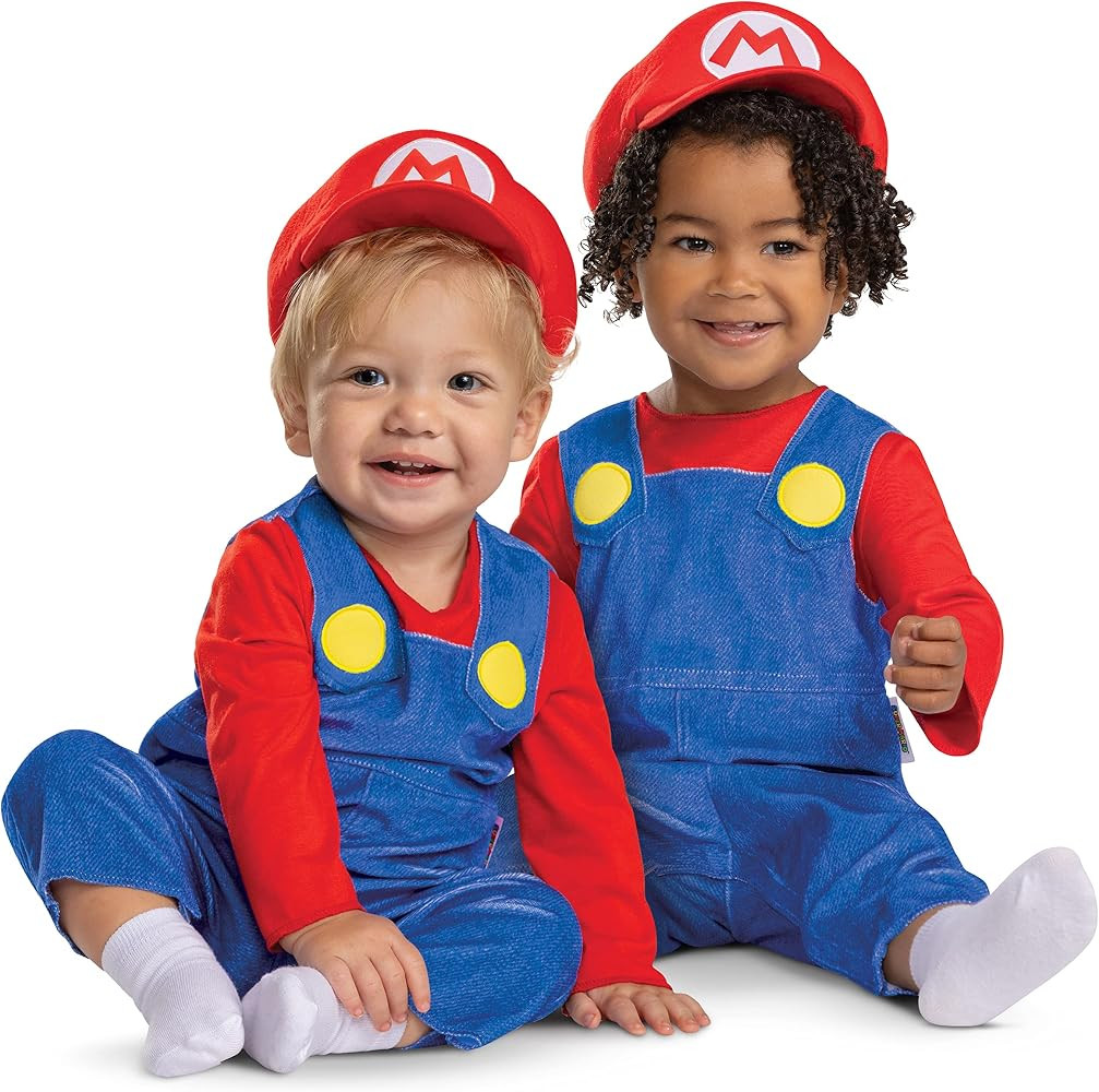 Disguise Infant Mario Costume, Official Super Mario Bros Outfit for Babies | Amazon (US)