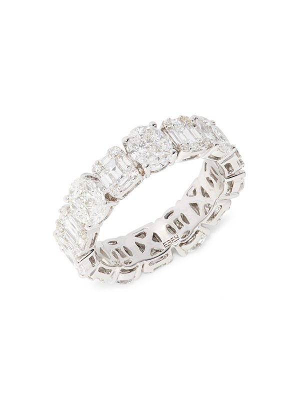 18K White Gold & 2.49 TCW Diamond Ring | Saks Fifth Avenue OFF 5TH (Pmt risk)