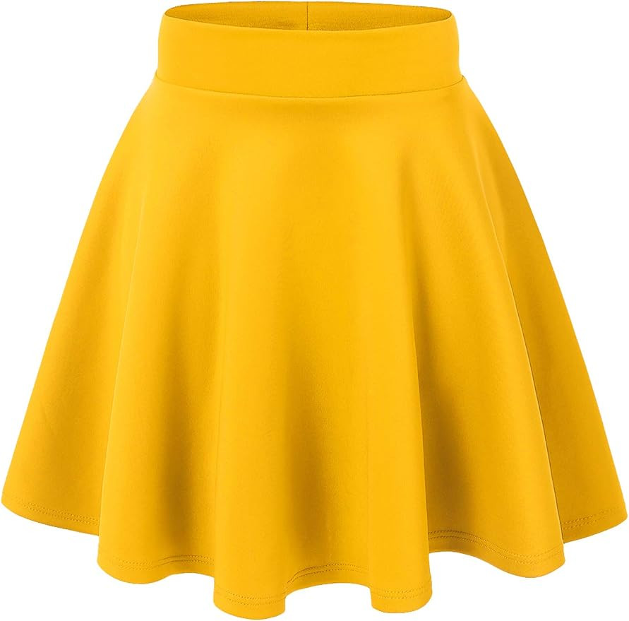 Women's Basic Versatile Stretchy Flared Casual Mini Skater Skirt XS-3XL Plus Size | Amazon (US)