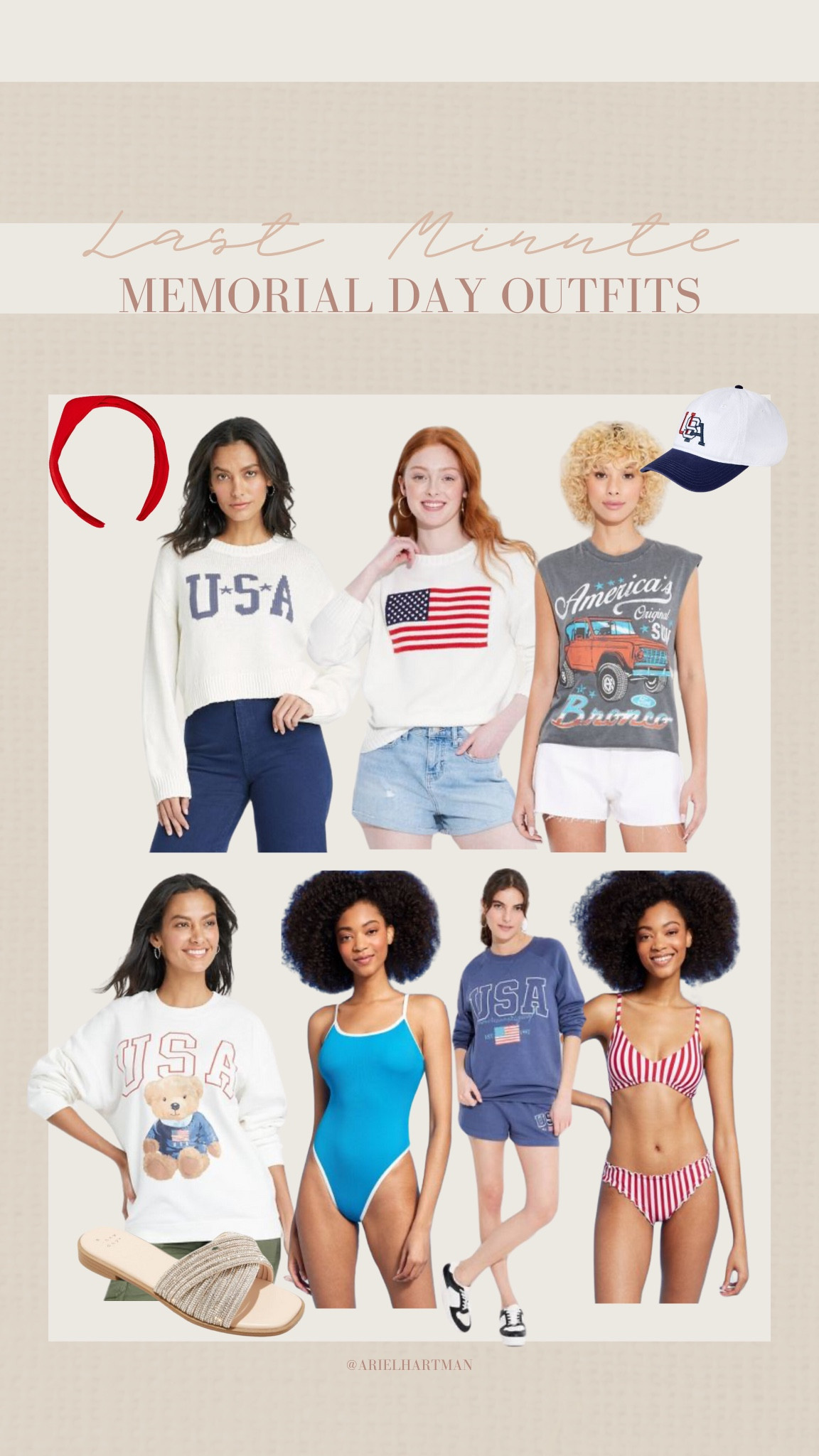 Memorial Day outfits// 4th of July outfits// patriotic wear// summer outfit ideas// Olympic outfit ideas 

#LTKFamily #LTKSeasonal #LTKFindsUnder50