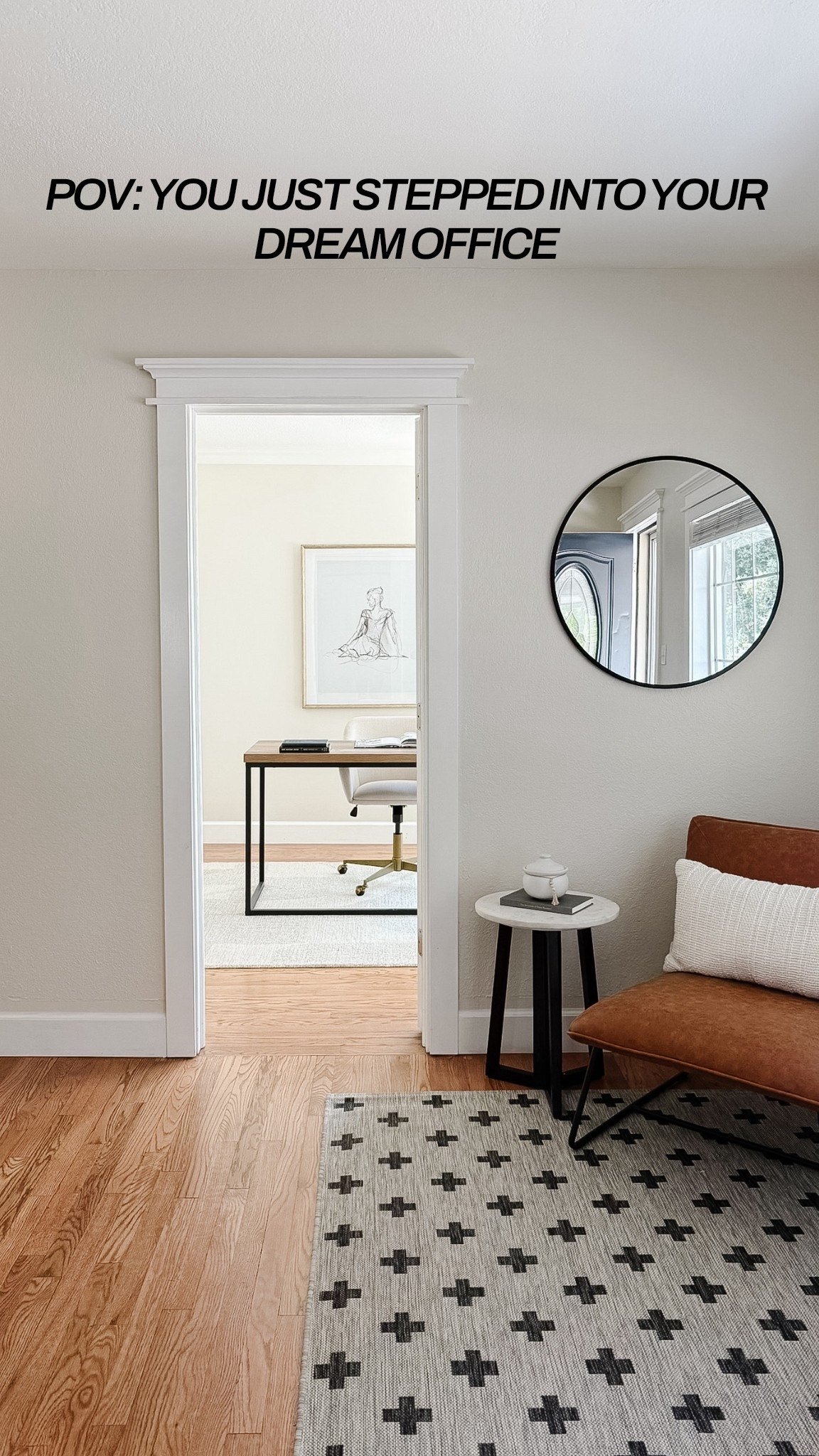 Your dream office awaits… Shop the look now! ✨🕯️

-Desk discontinued (alternate linked)
- Rug discontinued (alternate linked)