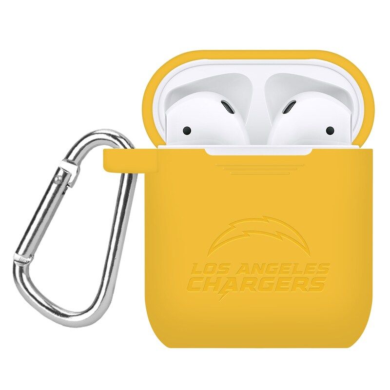 Los Angeles Chargers Affinity Bands Debossed Silicone Air Pods Case Cover - Black | Fanatics