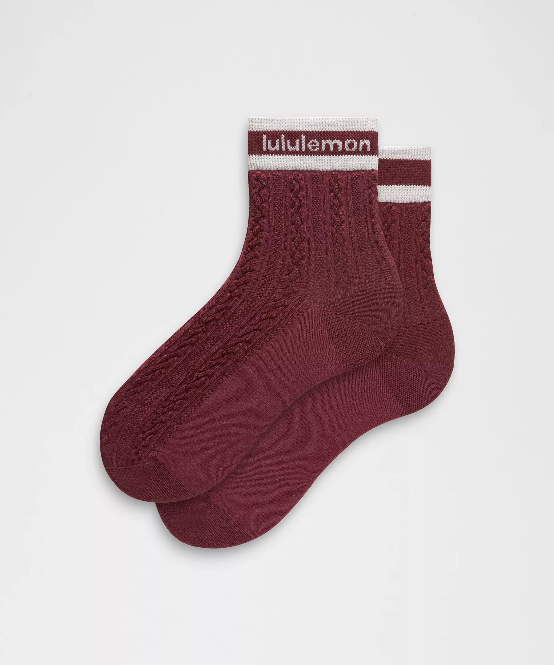 Unisex Cable-Knit Quarter Socks | Lululemon (US)