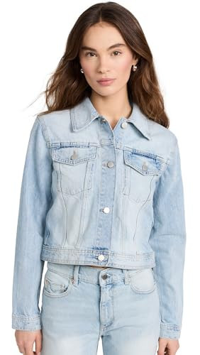 DL1961 Women's Vika Jacket Classic Denim, Fountain (Vintage), Blue, XS | Amazon (US)