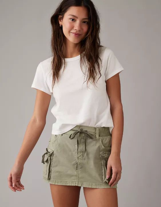 AE Snappy Stretch High-Waisted Cargo Mini Skort | American Eagle Outfitters (US & CA)