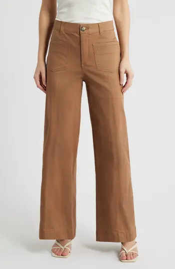 Skyrise Patch Pocket Wide Leg Pants | Nordstrom