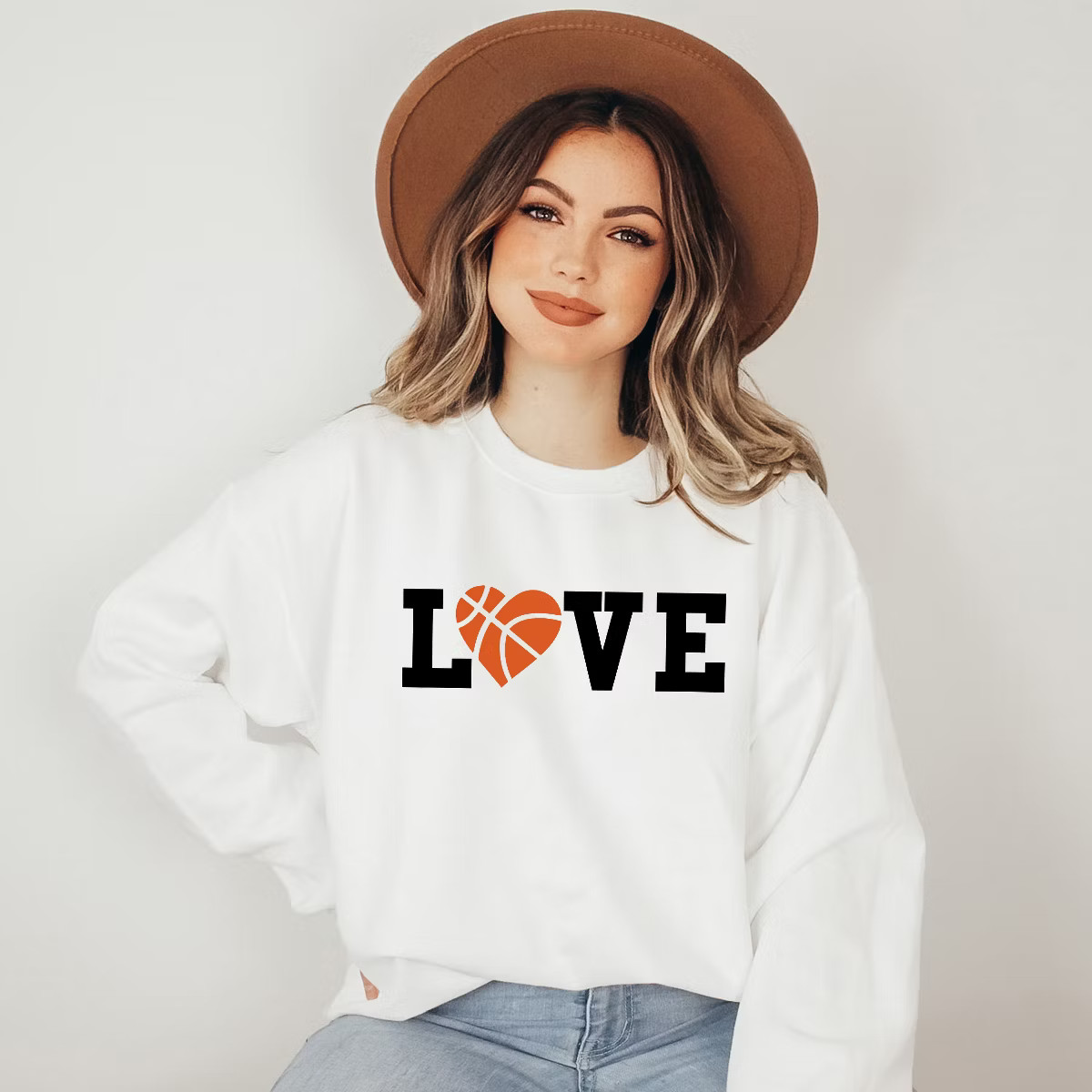 Simply Sage Market Women's Graphic Sweatshirt Love Basketball | Target