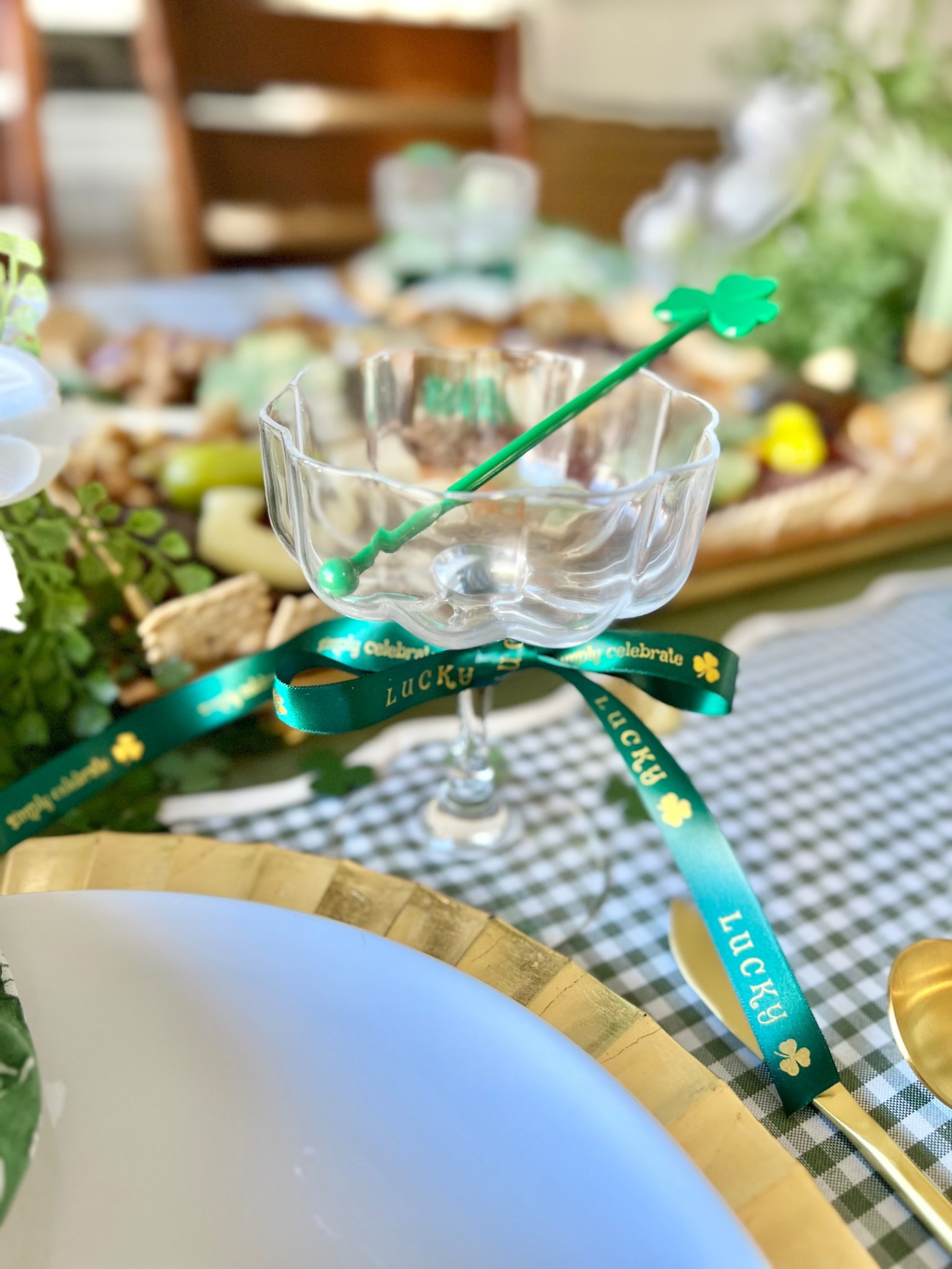 Custom ribbon printing on my glasses for St Patrick’s Day! 😍 use code N1CELEBRATE for $$ off the label maker and ribbon 🎀 ☘️

#LTKSaleAlert #LTKSpringSale #LTKSeasonal