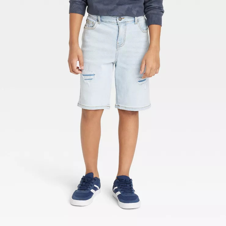 Boys' Destructed Bermuda Jean Shorts - art class™ | Target