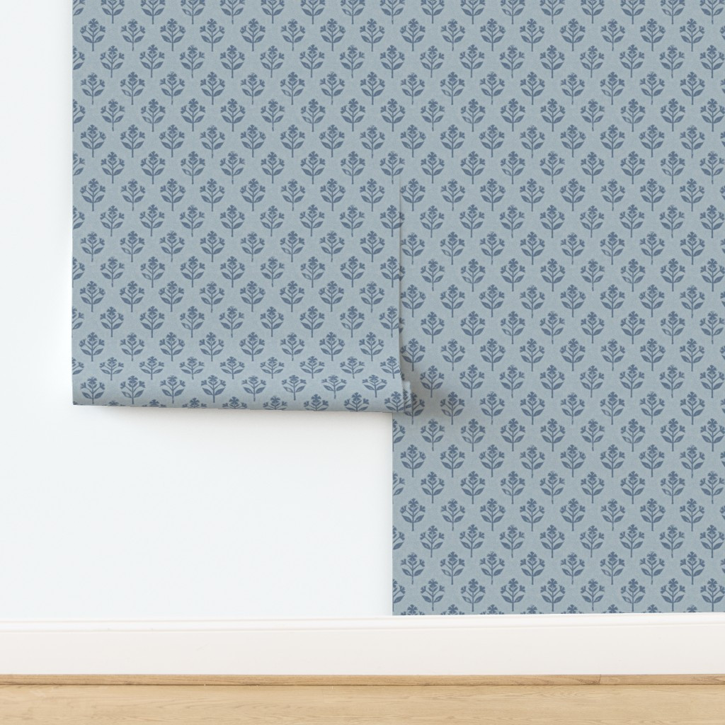 (M) Traditional Floral Print - Grey / Dark Grey Wallpaper | Spoonflower | Spoonflower