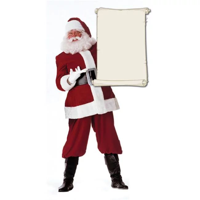 Santa Claus With Blank List Life-Size Cardboard Stand-Up - Walmart.com | Walmart (US)