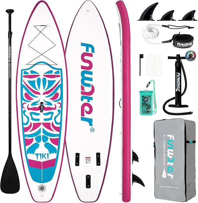 FunWater 8'/10'/10'6"/11'6" Inflatable Stand Up Paddle Board with Premium SUP Paddleboard Accesso... | Amazon (US)