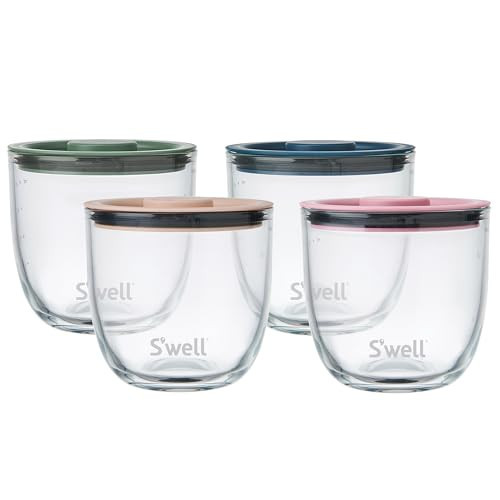 S'well 16oz Glass Prep Bowl Set of 4 For Easy Meal Prep, Vintage Pastels, Made From Durable Tempered Glass | Amazon (US)