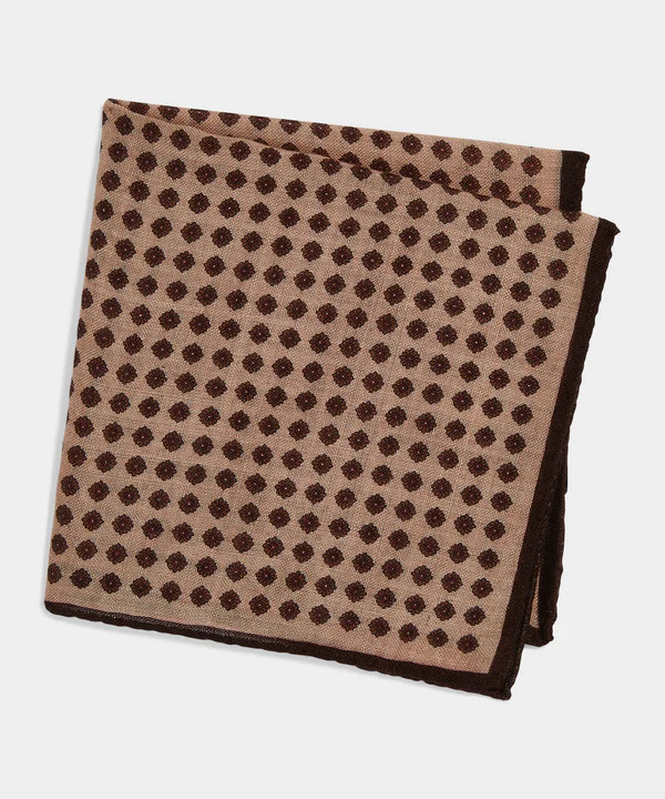Floral Pocket Square in Cream | Todd Snyder