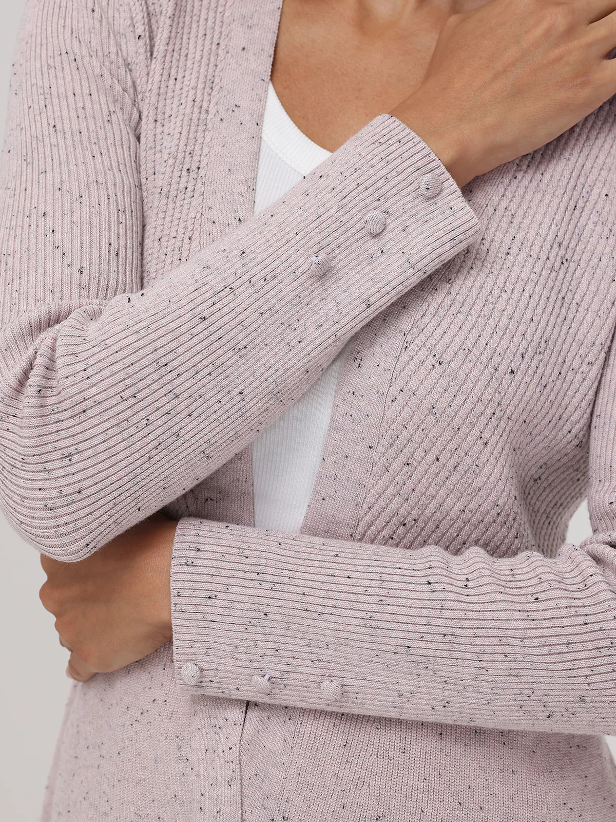 Fleck Peplum Open Cardigan | 89th + Madison