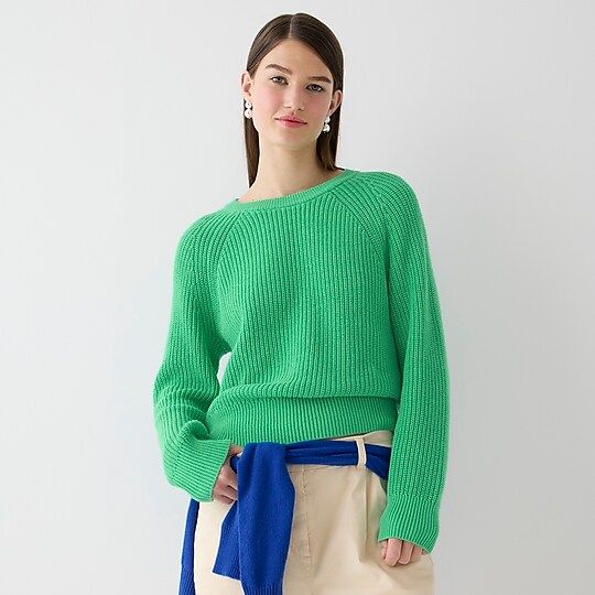 Cotton fisherman sweater | J.Crew US