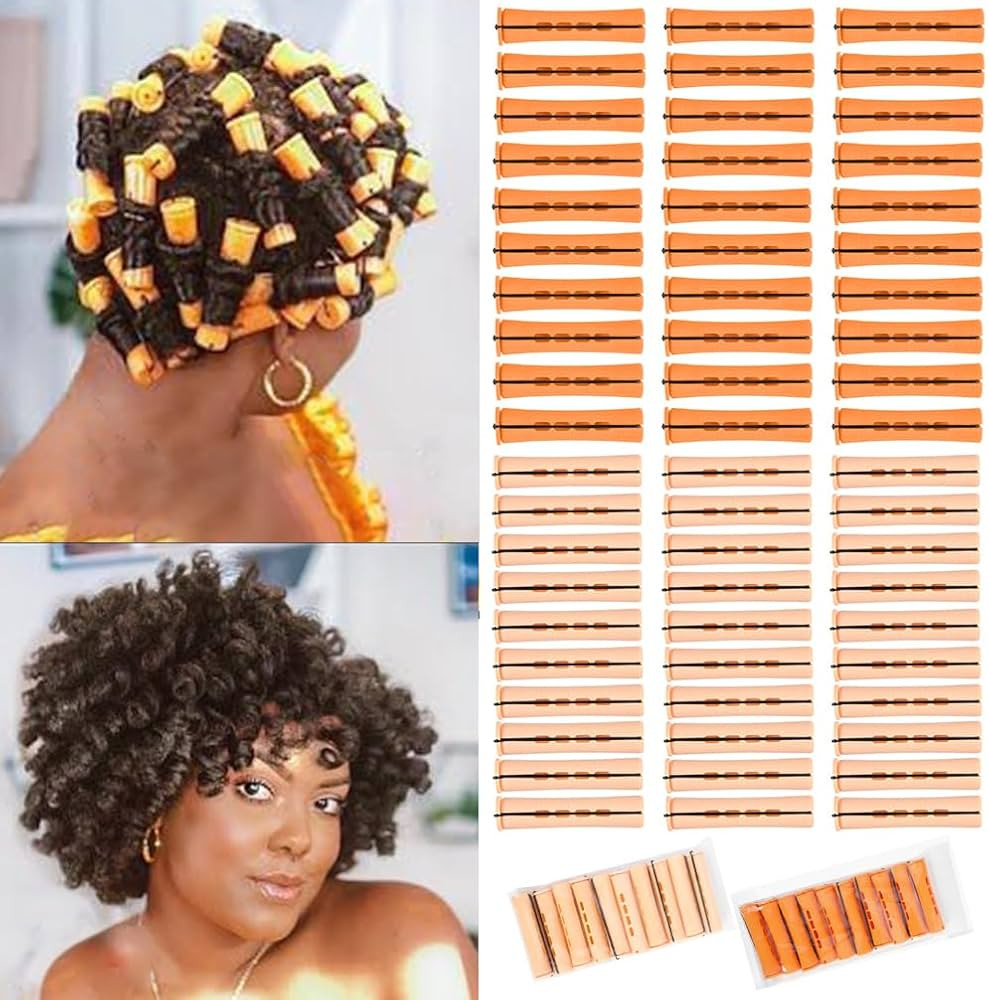 60 Pieces Perm Rods for Natural Hair Plastic Cold Wave Rods Hair Rollers for Women 2 Sizes Perm R... | Amazon (US)