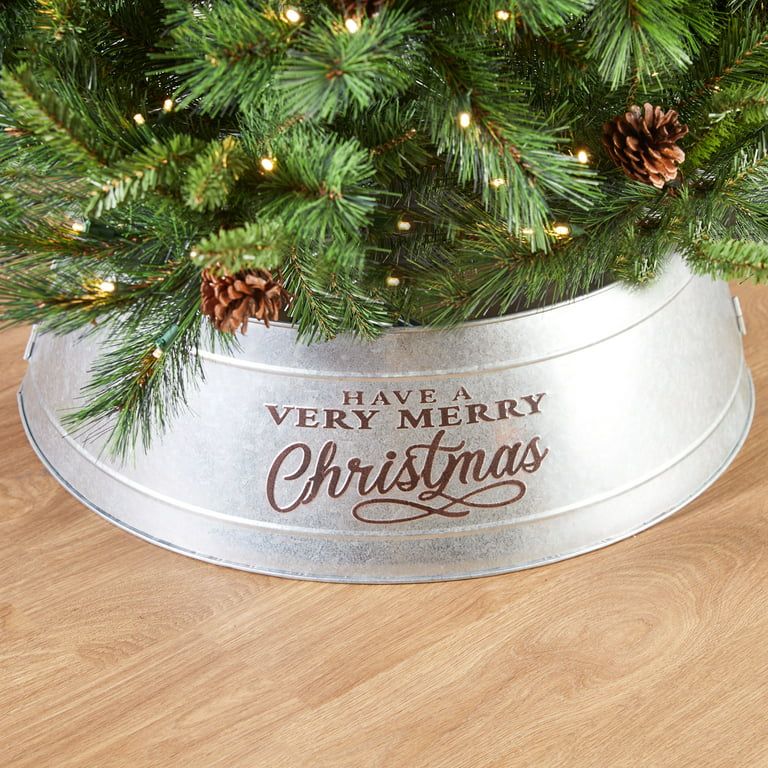 Holiday Time 27 Inch Metal Very Christmas Tree Collar | Walmart (US)