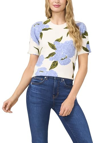 Short Sleeve Hydrangea Sweater | Amazon (US)