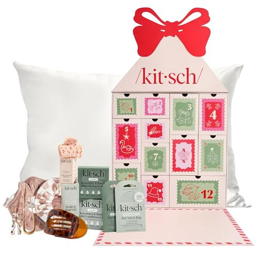 Kitsch Holiday Advent Calendar – Christmas Advent Calendar 2025 with Full-Size Hair Accessories & Beauty Essentials – Festive Self Care Gifts for Women, Limited Edition Christmas Gifts | Amazon (US)