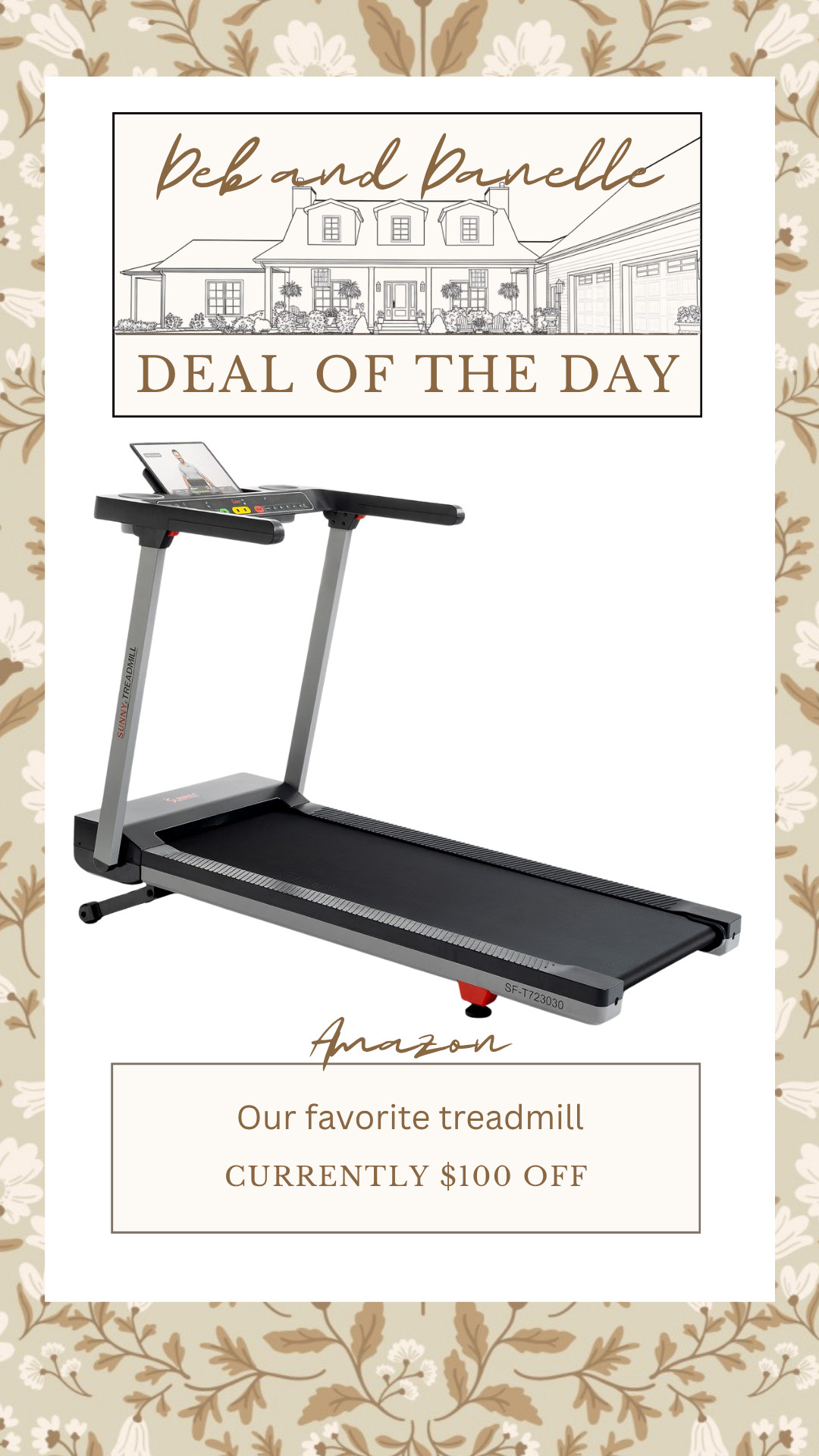 Deb and I's favorite treadmills, the Sunny Healthy and Fitness Auto Incline Treadmill, are currently $100 off from Amazon. We have been using these for a few years now and love them. They are sturdy and have a wide track so we don't feel like we are going to lose our balance.  

 #LTKfitnessgoals #LTKHome #LTKSaleAlert
