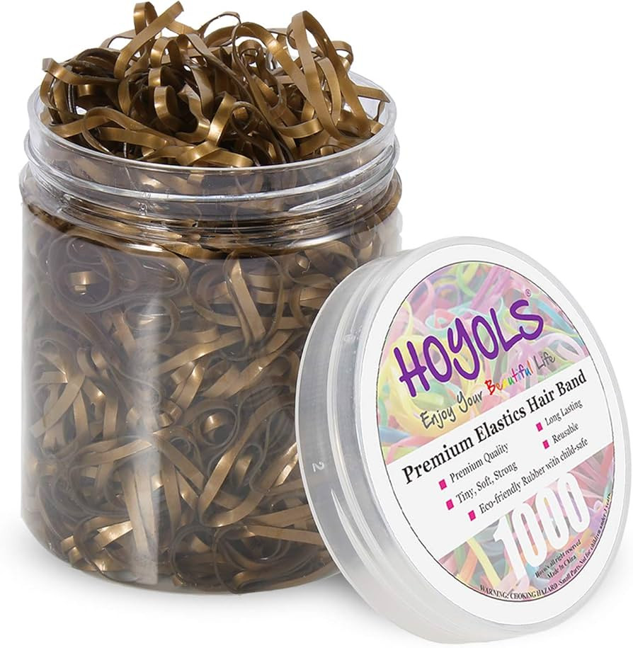 Hoyols Hair Bands Hair Ties Elastic Rubber Bands Ponytail Mini Soft for Women Girl 1000 Piece Pac... | Amazon (US)