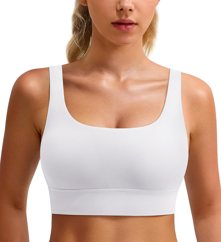 BAYDI Clouduxi Scoop Neck Sports Bras for Women - U Back Padded Workout Crop Top with Built in Br... | Amazon (US)