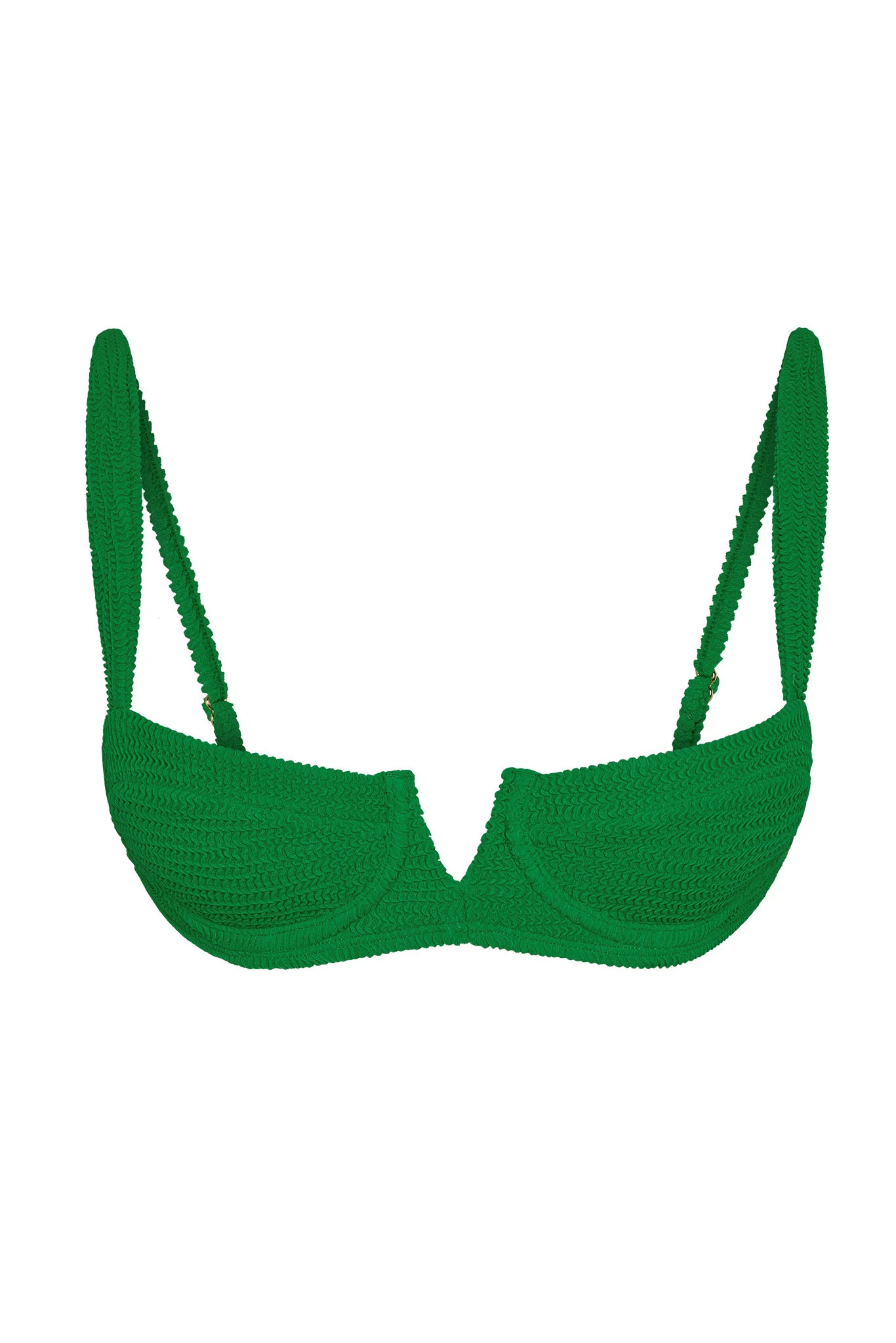 Clovelly Top - Palm Green Crinkle | Monday Swimwear