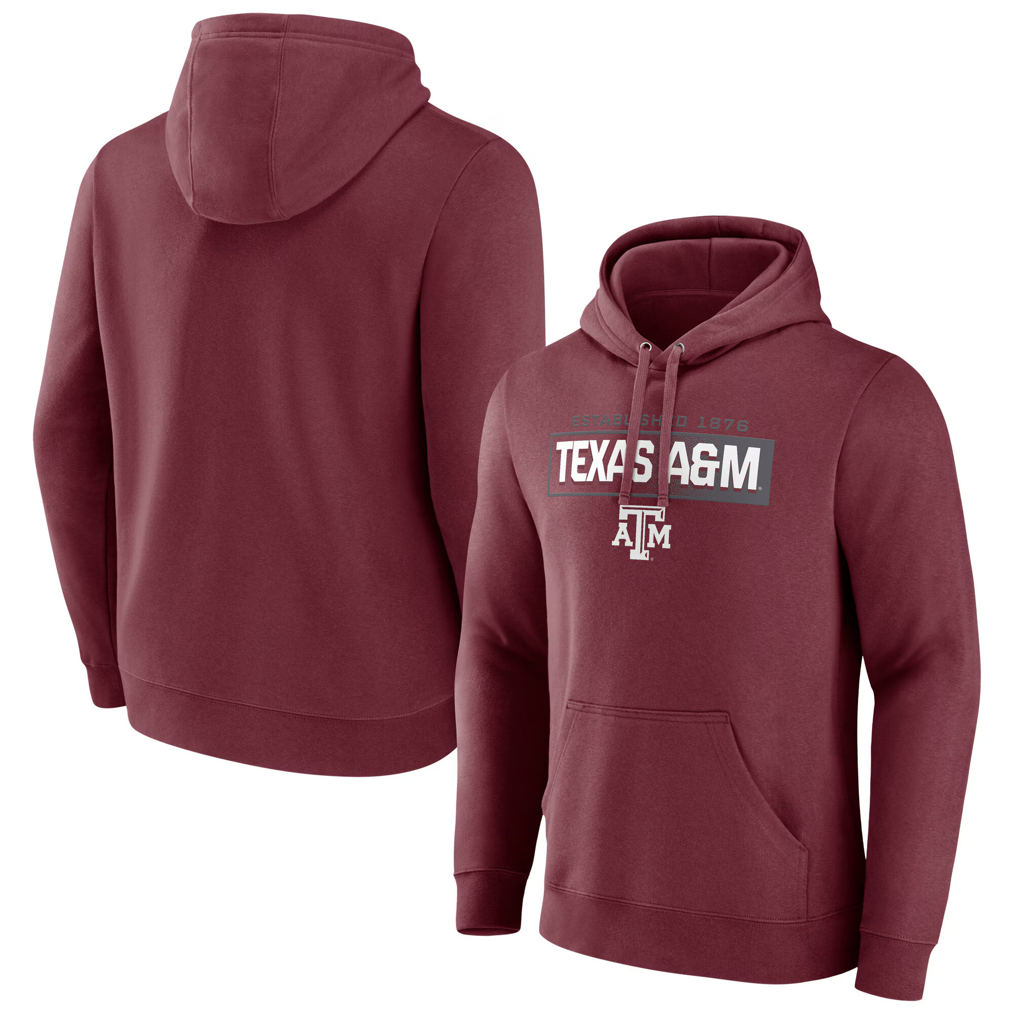 Texas A&M Aggies Fanatics Iconic Fleece Down The Field Pullover Hoodie - Maroon | Fanatics